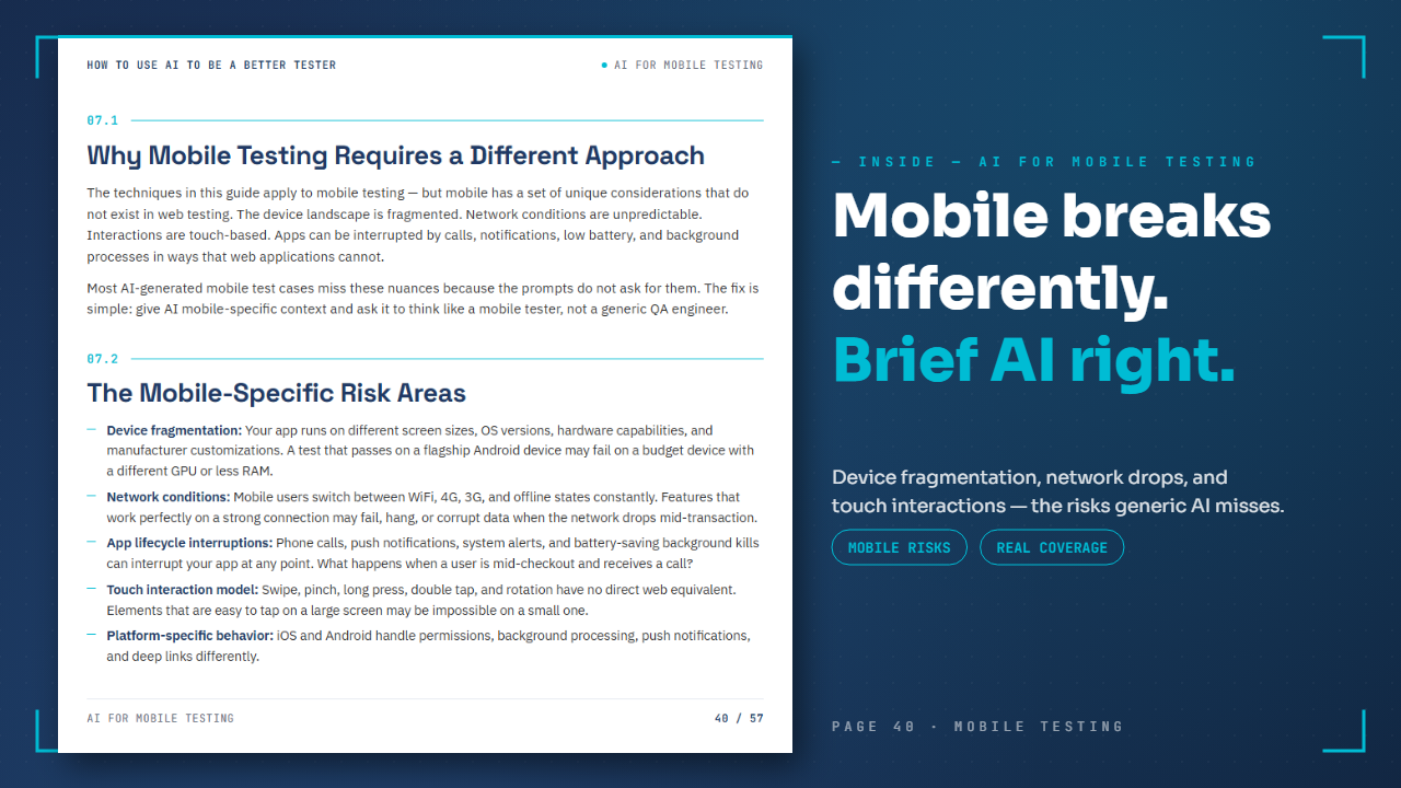 Why mobile testing requires a different approach