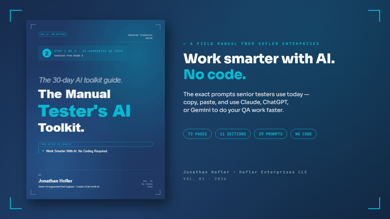 The Manual Tester's AI Toolkit — cover