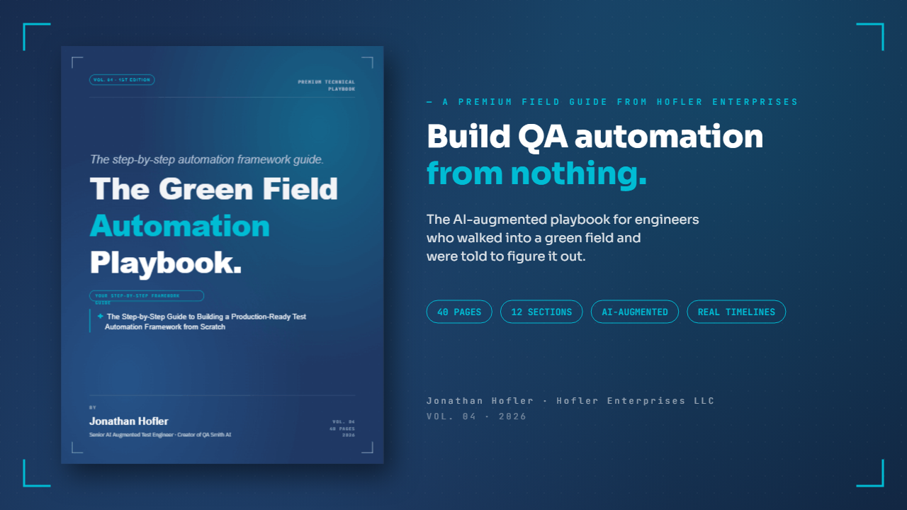The Green Field QA Automation Playbook — cover