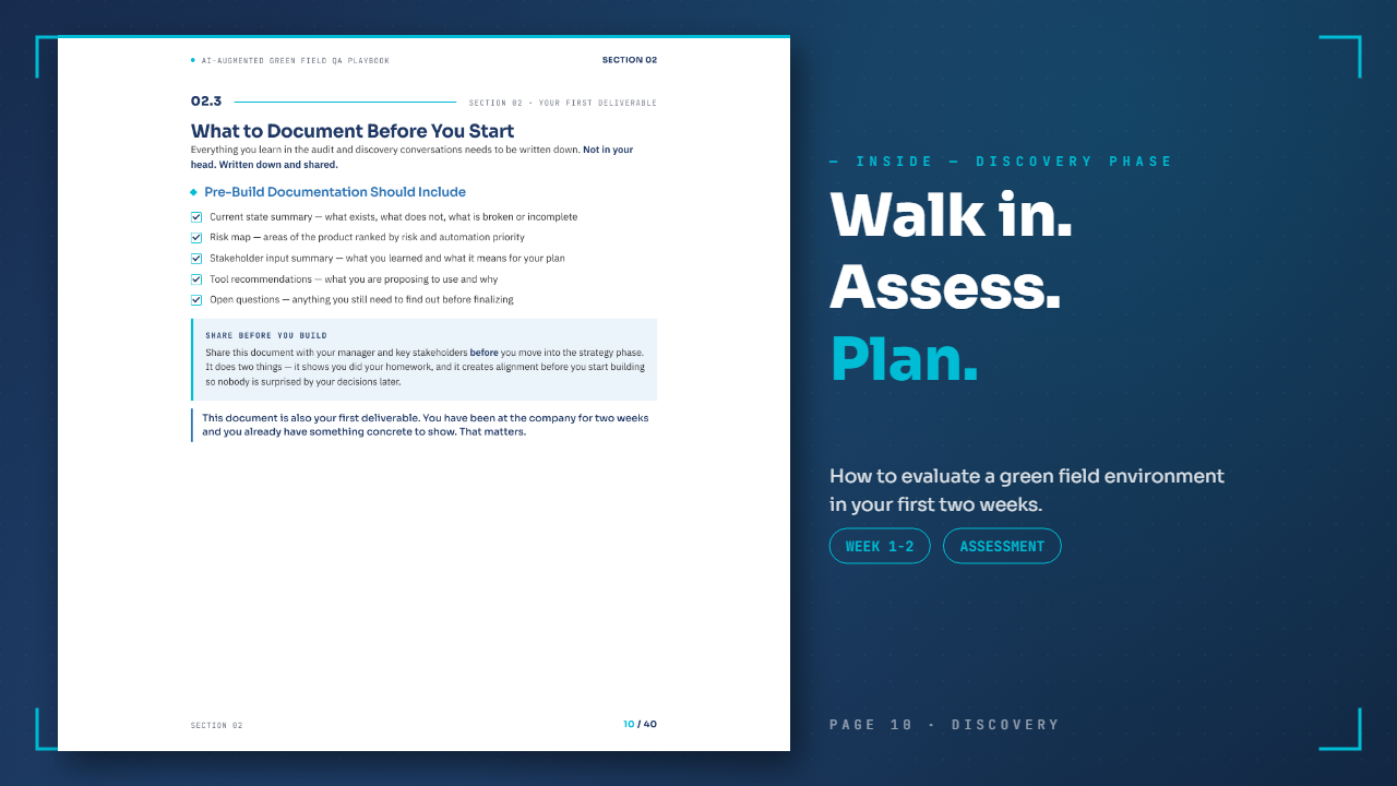 Discovery phase: what to document before you start
