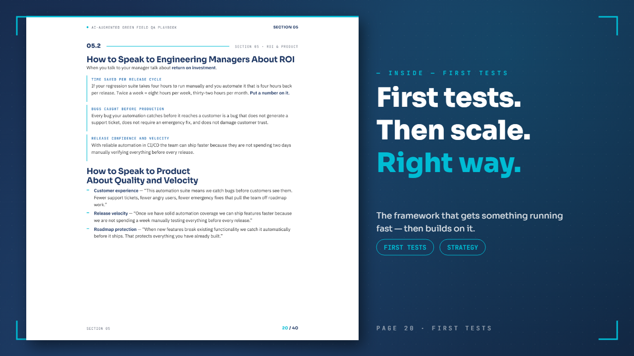 First tests phase: how to speak to engineering managers about ROI