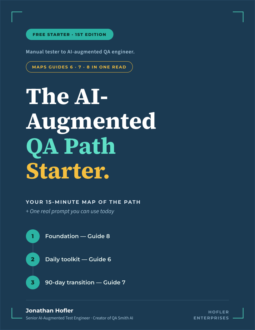 The AI-Augmented QA Path Starter — cover