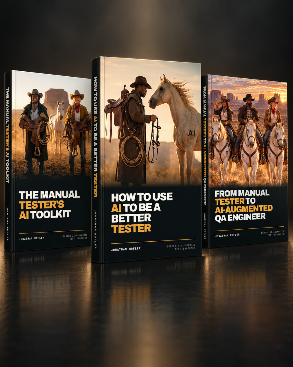 The 3-Guide Learning Path: all three guide covers standing together.