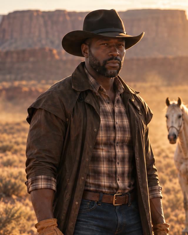 Eli Smith, the QA Kid, a cowboy in the desert.
