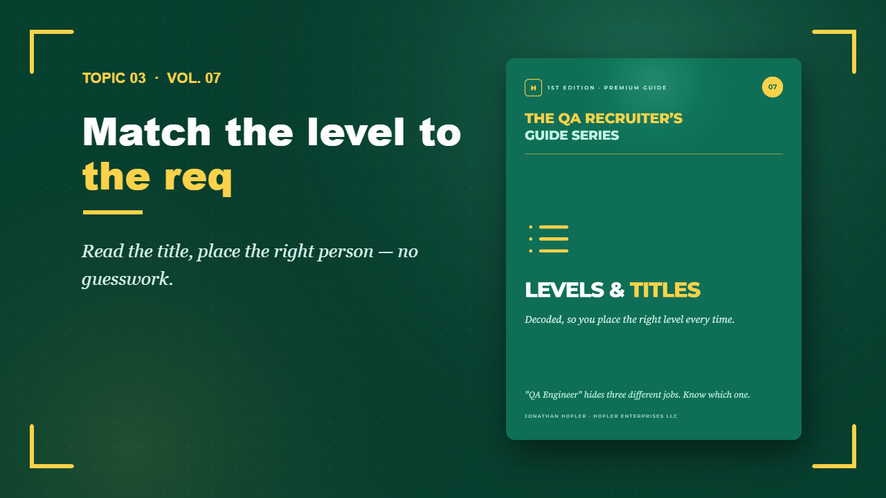 Levels & Titles — inside look, part 3